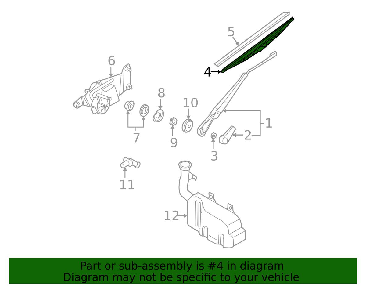 Nissan Value Advantage 14-Inch Wiper Blade B8893-CT14J Juke Quest