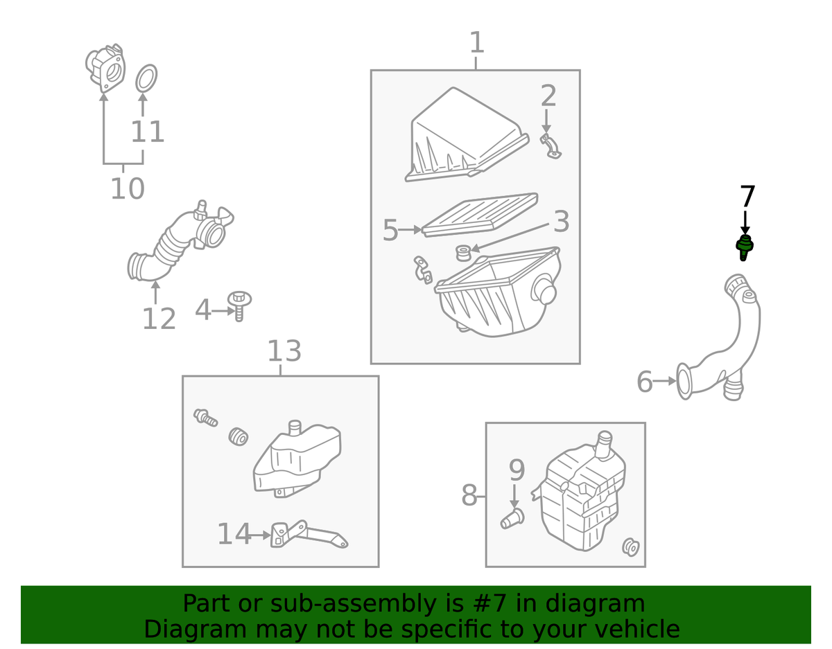 Nissan Genuine OEM Air Intake Temperature Sensor (IAT Sensor) - 22630-1B00A