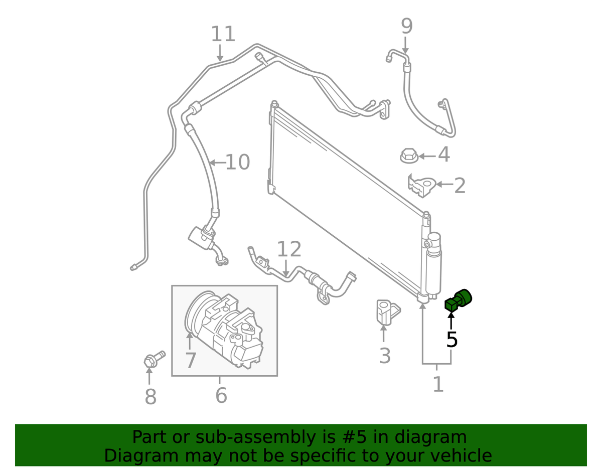 Nissan Genuine A/C Pressure Sensor 92136-ET00A for Nissan Sentra