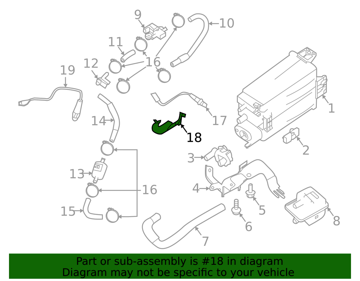 Nissan Genuine OEM Oxygen Sensor Bracket 22650-4BC0B