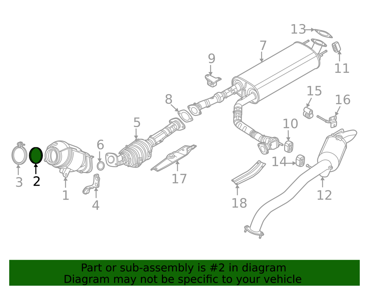 Catalytic Converter Gasket - Nissan (14445-BV80A)