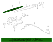 Nissan Value Advantage Rear Wiper Blade B8793-RB10J LEAF 10 Inch