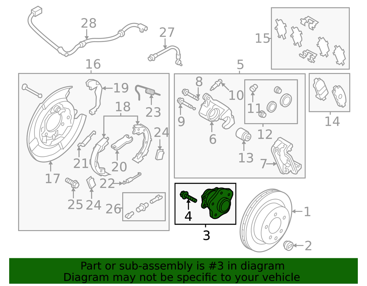 Nissan Value Advantage Rear Wheel Hub D3202-5SN0JNW LEAF Electric