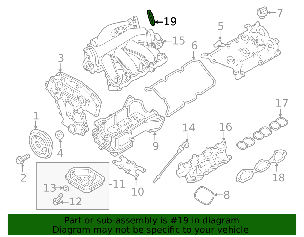 Fuel Injection Throttle Body Mounting Gasket - Nissan (16175-4RA0A)