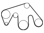 Nissan Genuine OEM Serpentine Belt 11720-9BT0B for Frontier