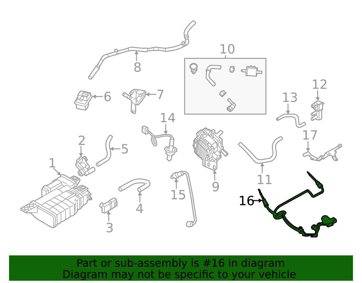 Nissan Genuine OEM Exhaust Gas Temperature Sensor (EGT Sensor) - 22630-6RC3A For Nissan 1.5L Turbo