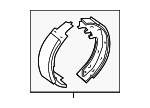 Nissan Genuine Shoe Set-Parking Brake D4060-1LA6B for Nissan Armada