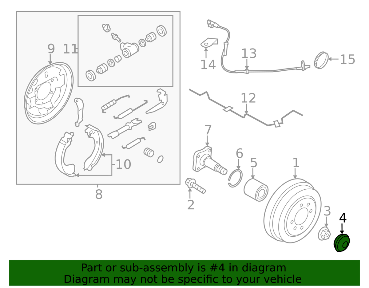Nissan Value Advantage Rear Wheel Hub Bearing Kit D3042-1HA1JNW Versa