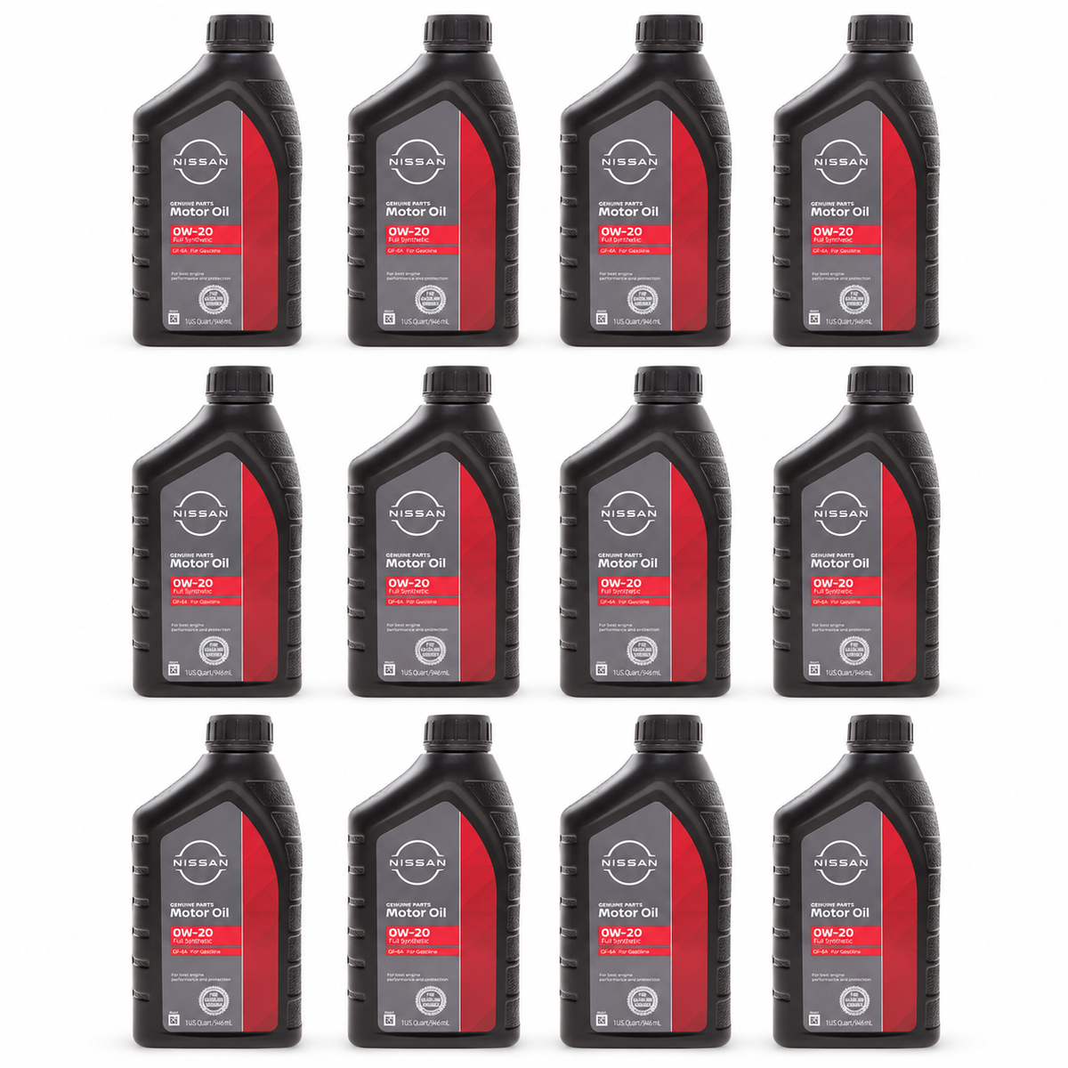 Nissan Genuine OEM 0W-20 Synthetic Oil 12 Qt Altima Rogue Sentra