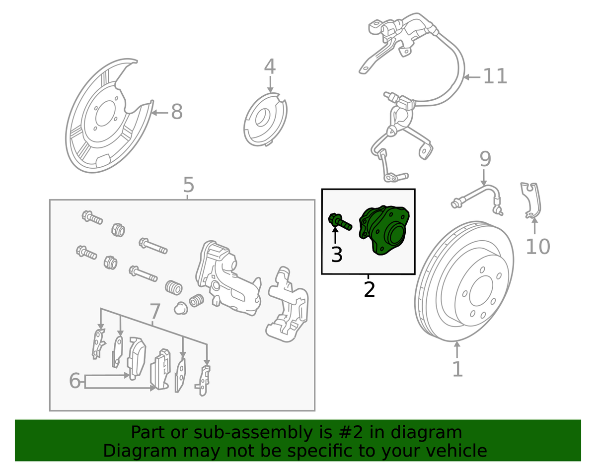 Nissan Value Advantage Rear Wheel Hub D3202-6RA0JNW Rogue FWD