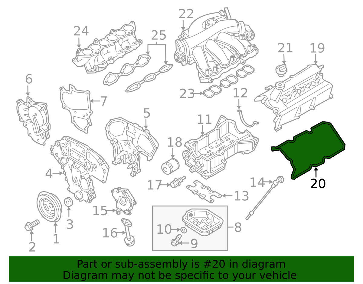 Engine Valve Cover Gasket - Nissan (13270-9N02A)
