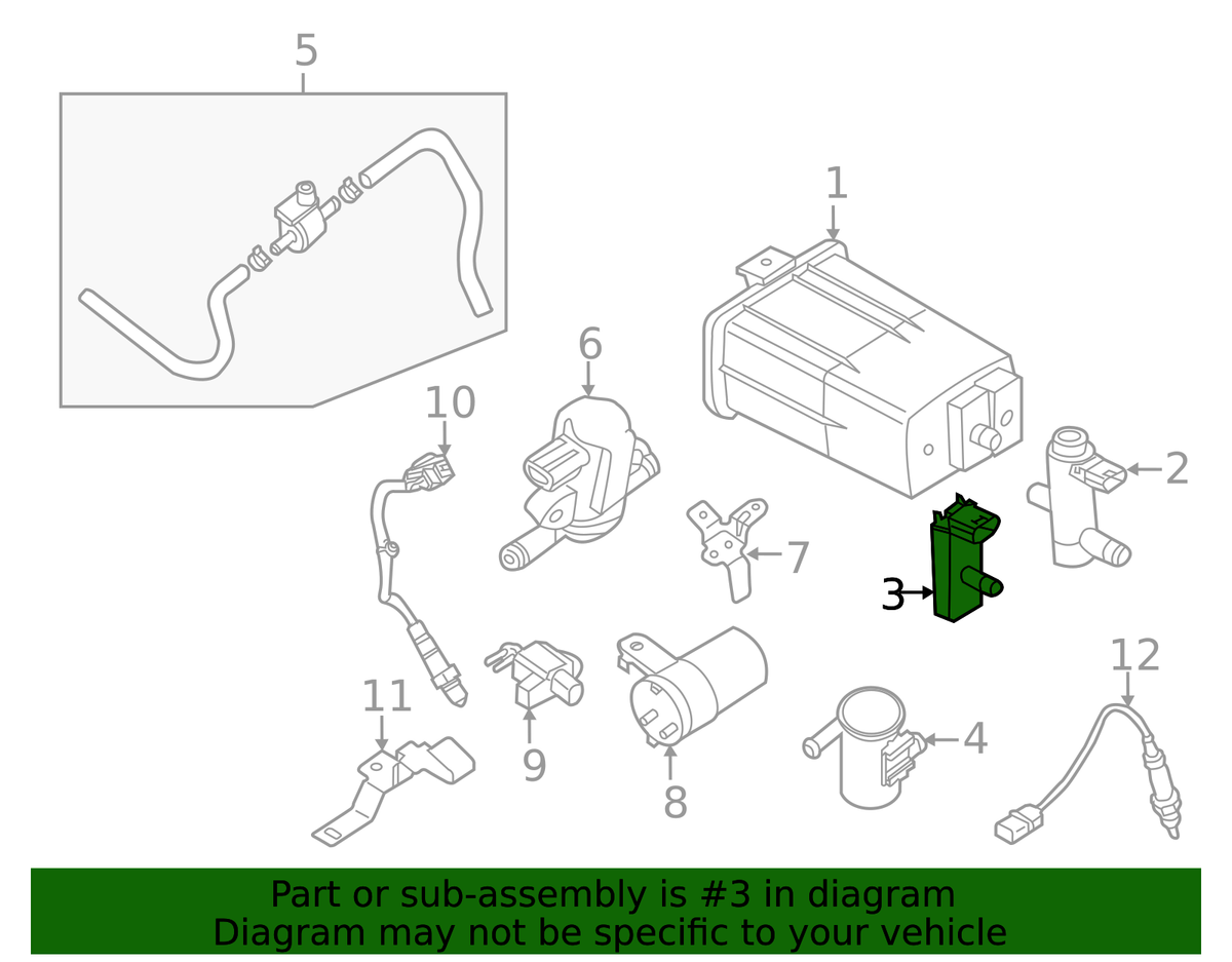 Nissan Genuine OEM EVAP Pressure Sensor 22365-1TV1D