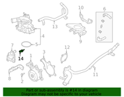 Nissan Genuine OEM Engine Coolant Temperature Sensor 22630-6LS2A