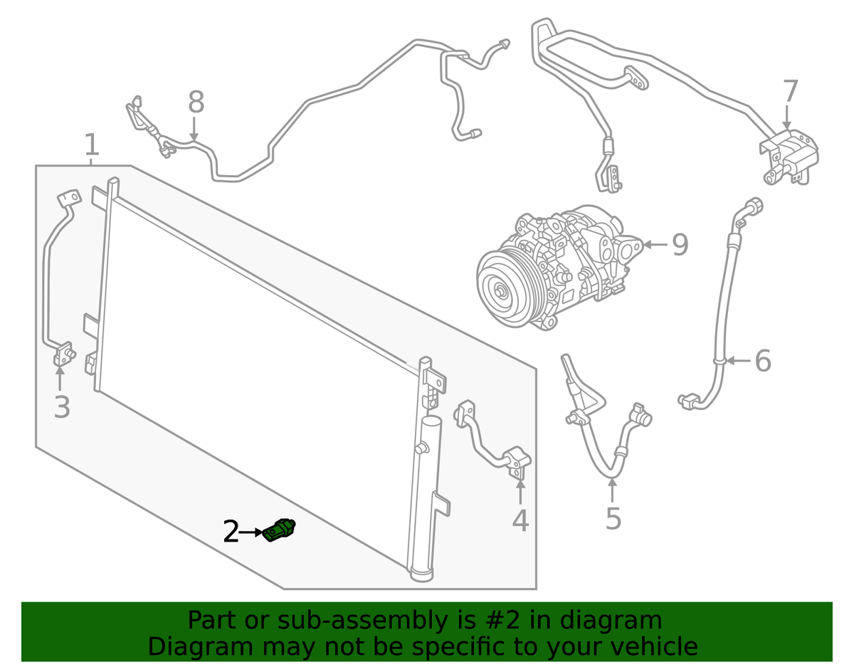 Nissan Genuine OEM A/C Refrigerant Pressure Sensor - Part # 92136-7JA0A For Nissan Armada 2025-2026