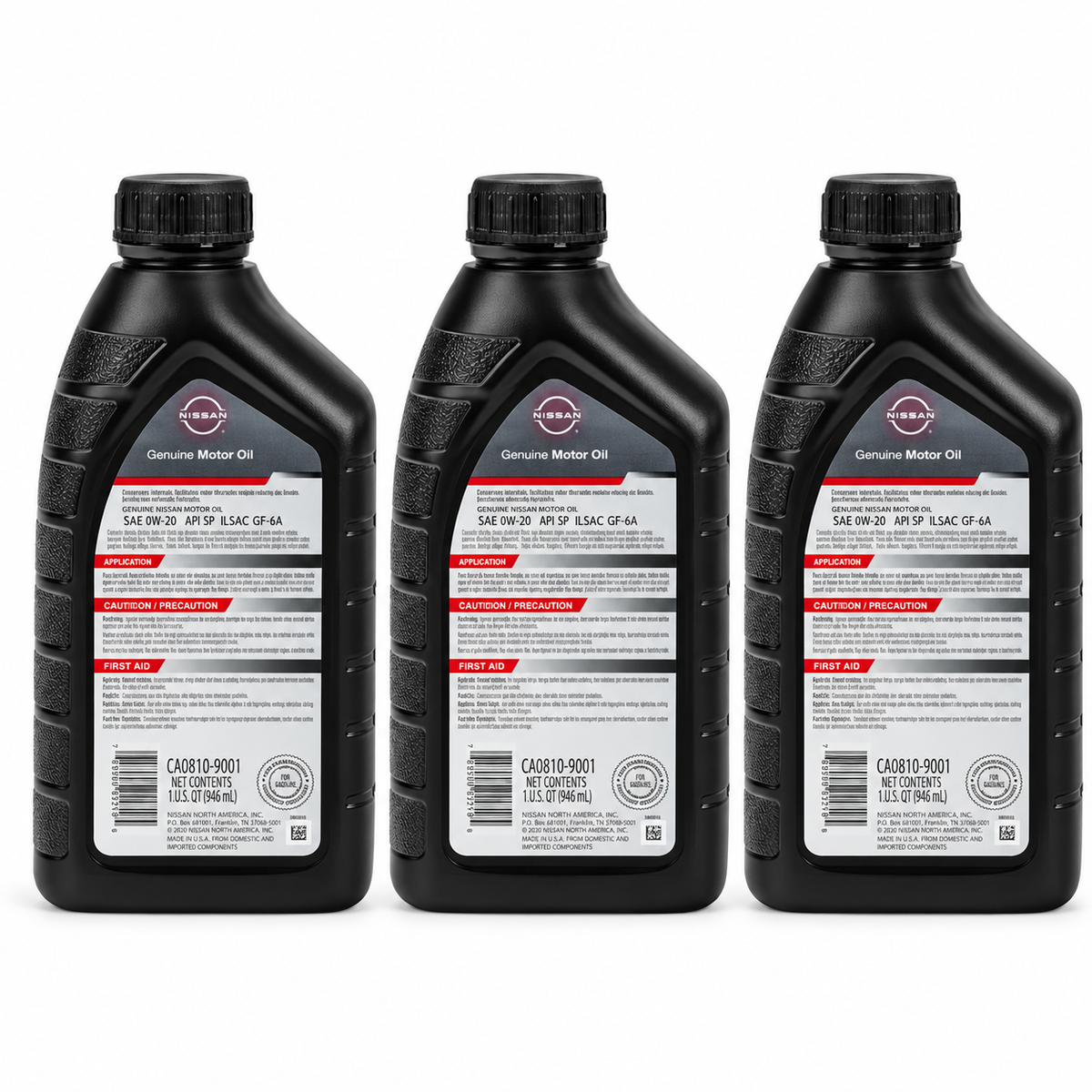 Nissan Genuine OEM 0W-20 Synthetic Oil 3 Qt Altima Rogue Sentra