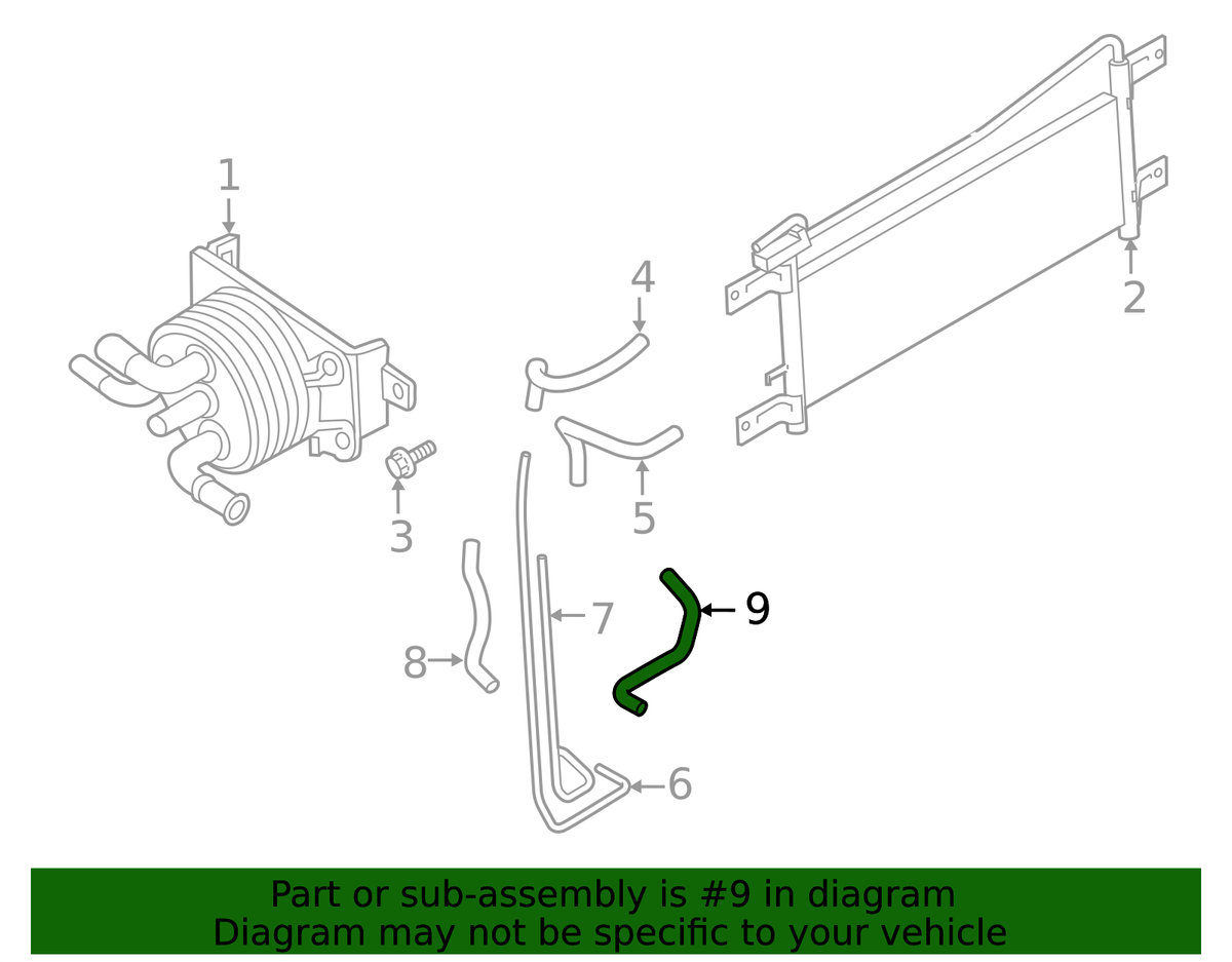 Automatic Transmission Oil Cooler Hose - Nissan (21633-1LA0A)