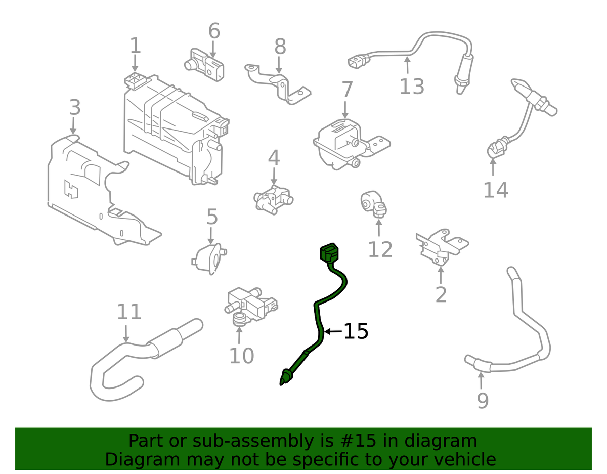 Nissan Genuine OEM Exhaust Temp Sensor (Exhaust Gas Temperature Sensor) - 22630-4BC0B For Nissan Rogue