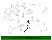 Nissan Genuine OEM Exhaust Temp Sensor (Exhaust Gas Temperature Sensor) - 22630-4BC0B For Nissan Rogue
