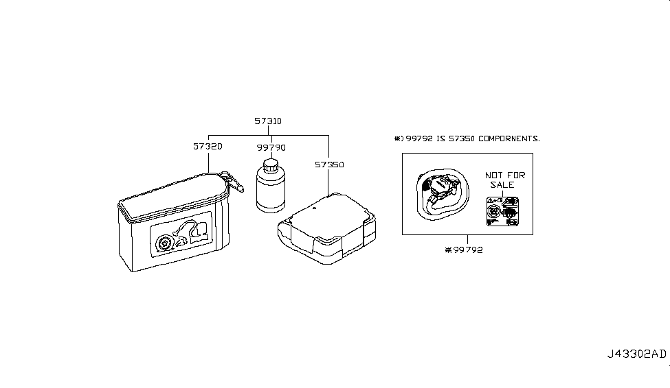 Case-Repair Kit - Nissan (57320-1NM0D) - Swift Autoparts