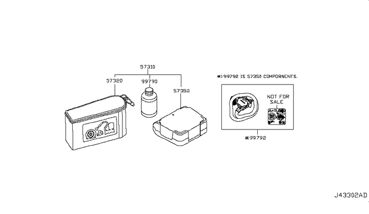 Case-Repair Kit - Nissan (57320-1NM0D) - Swift Autoparts