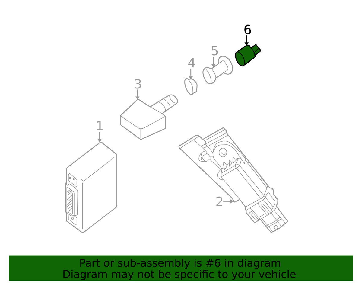 Tire Pressure Monitoring System (TPMS) Sensor Nut - Nissan (40780-JA01B)