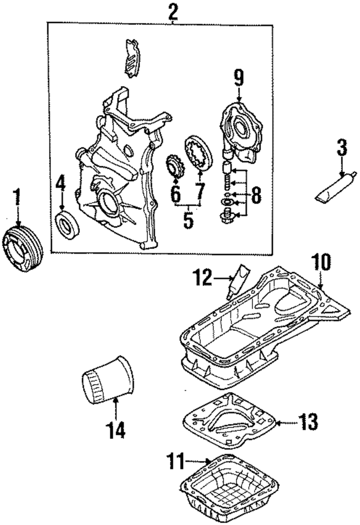 Nissan Genuine OEM Oil Pump Gear (Oil Pump Rotor Set) - 15020-53F25 For Nissan 240SX, Altima & Stanza