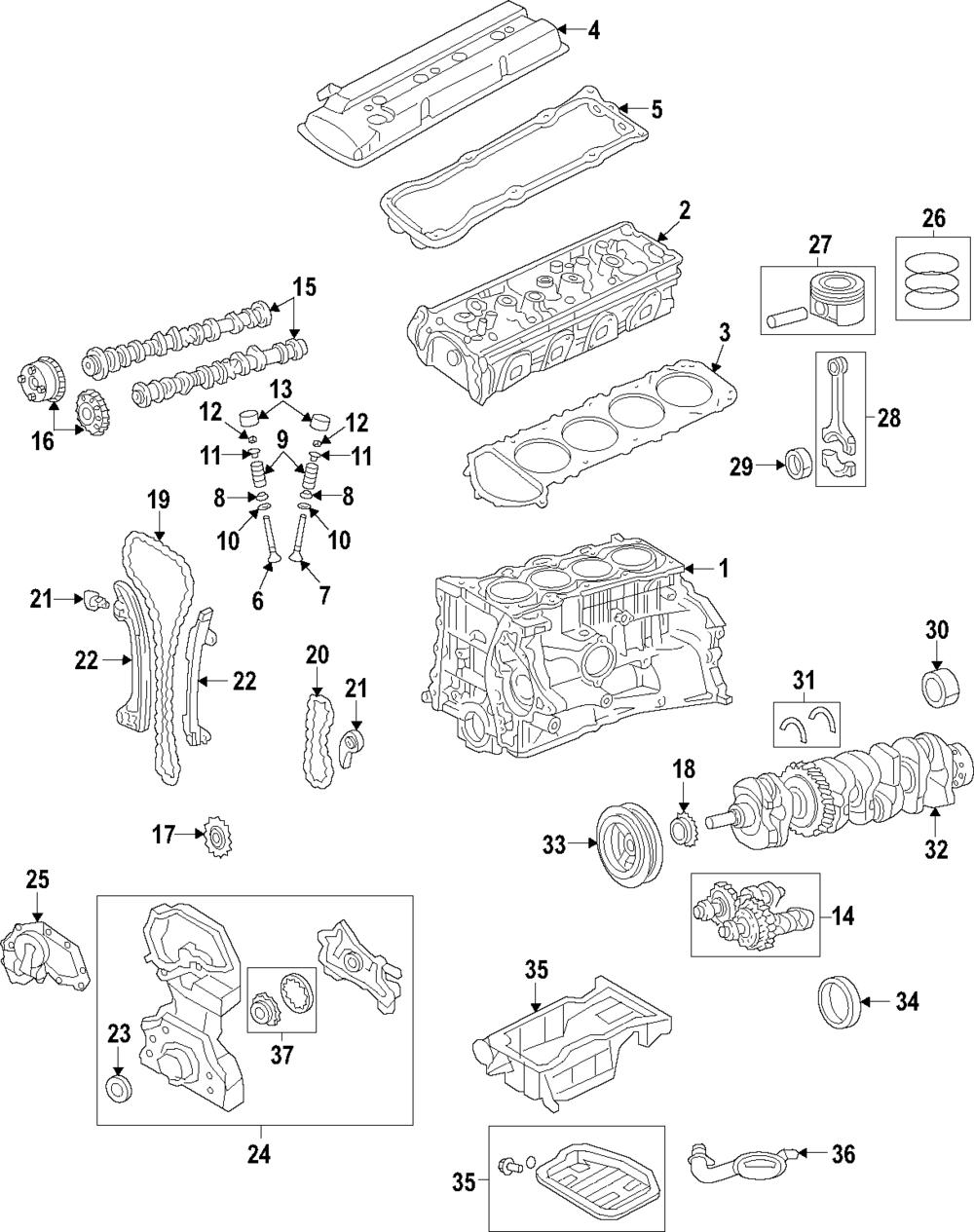 Nissan Genuine OEM Engine Crankshaft (Crankshaft Assembly) - 12200-6RC0B For Nissan