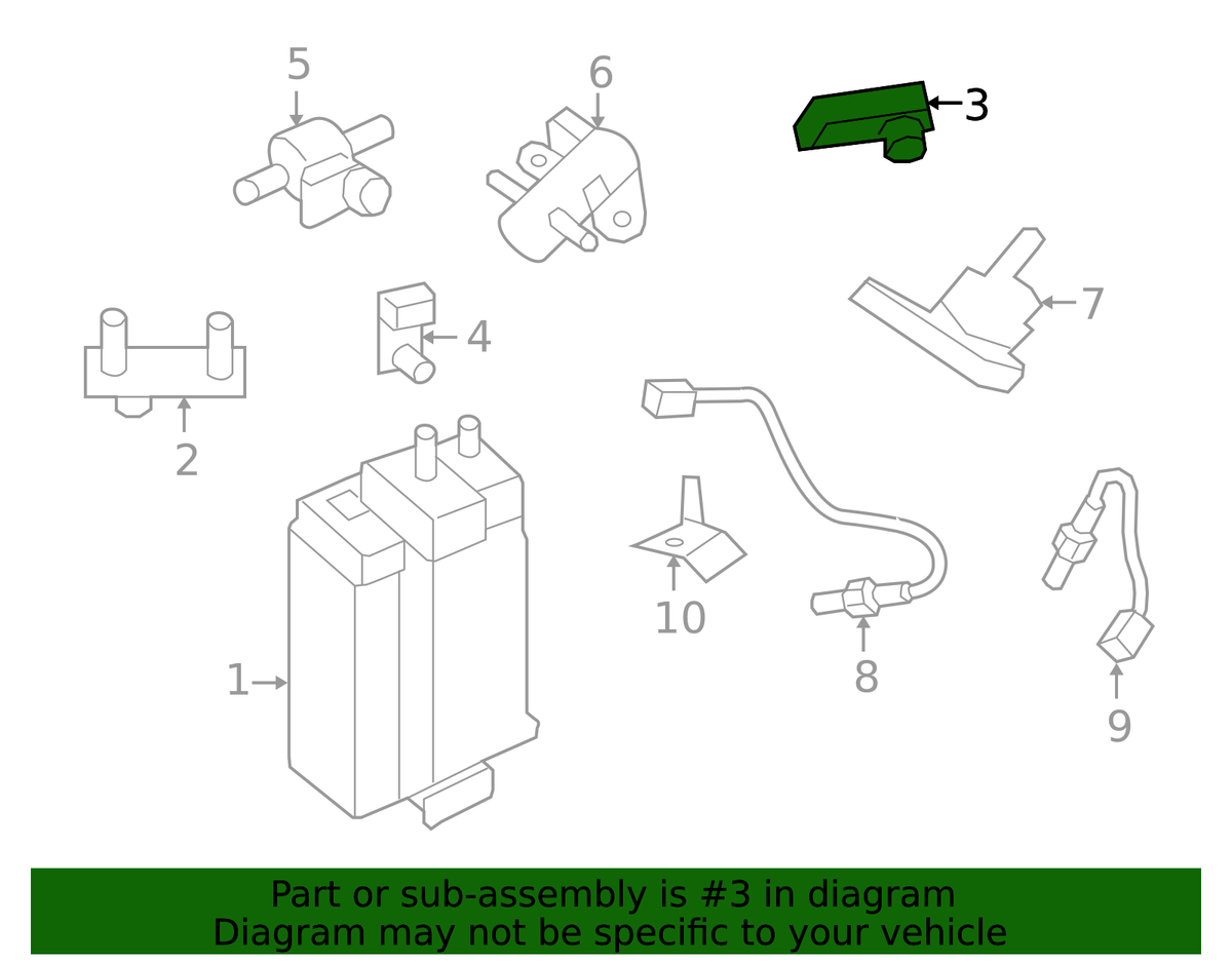 Nissan Genuine OEM Manifold Absolute Pressure Sensor (MAP Sensor) - 22365-JF00D