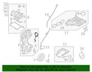 Engine Timing Cover Gasket - Nissan (13042-5TA1A)