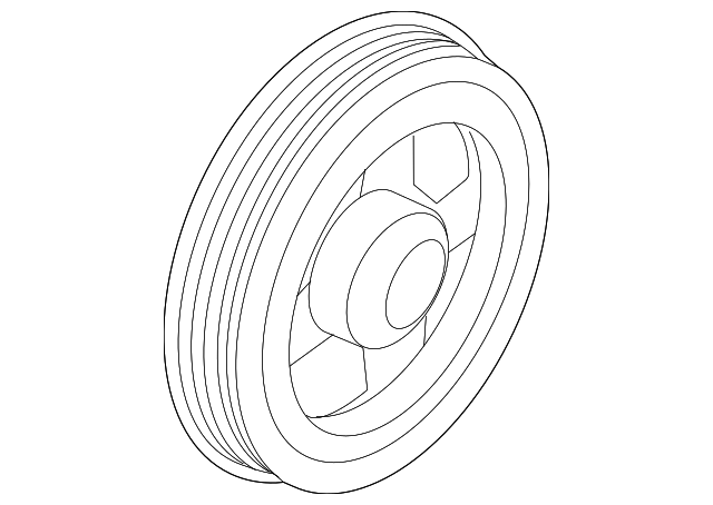 Nissan Genuine OEM Crankshaft Pulley (Engine Harmonic Balancer) - 12303-6RR0A For Nissan Altima 2.5L & Rogue
