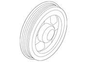 Nissan Genuine OEM Crankshaft Pulley (Engine Harmonic Balancer) - 12303-6RR0A For Nissan Altima 2.5L & Rogue
