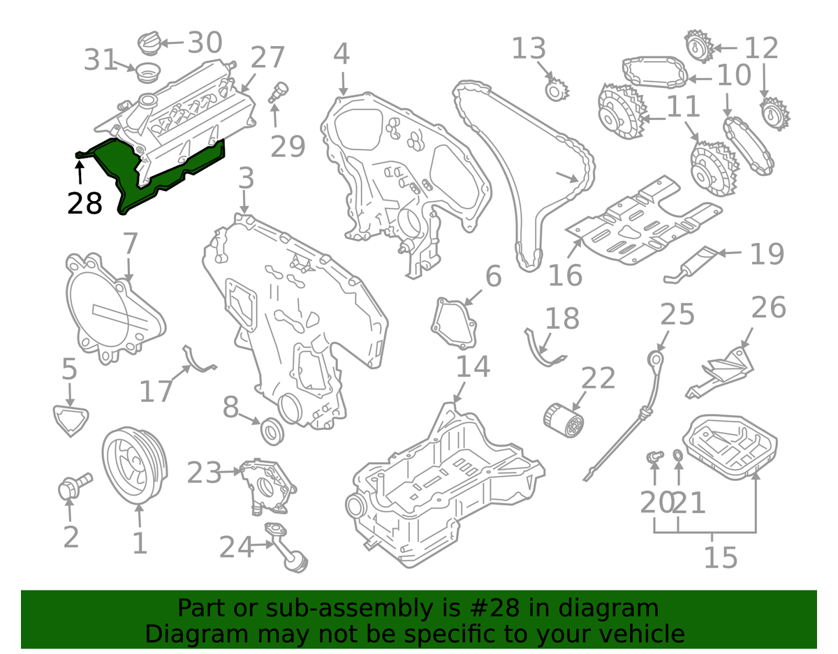 Valve Cover Gasket - Nissan (13270-8J112)