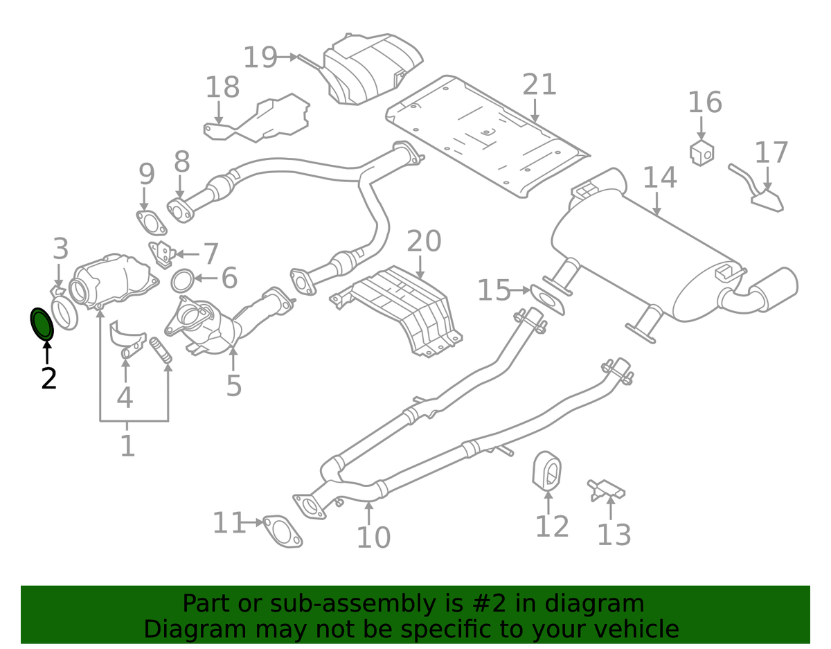 Catalytic Converter Gasket - Nissan (14445-5CB0A)