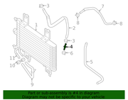 Automatic Transmission Oil Cooler Hose Adapter - Nissan (21533-EA50B)