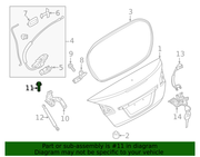 Body Electrical Ground Strap Bolt - Nissan (01456-N8011)