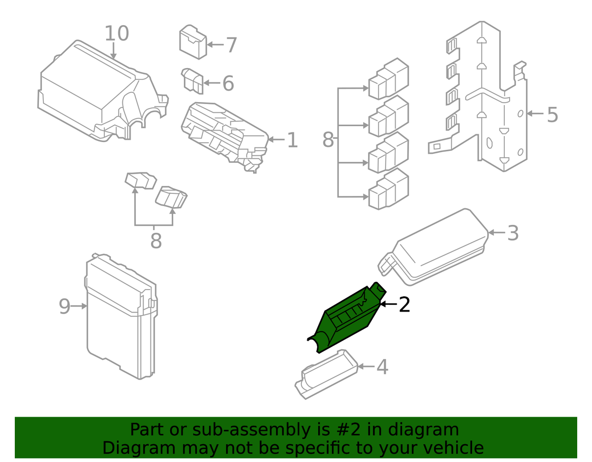 Nissan Genuine OEM Engine Compartment Relay Box (Relay Block) - 24384-1HK0A For Nissan Versa