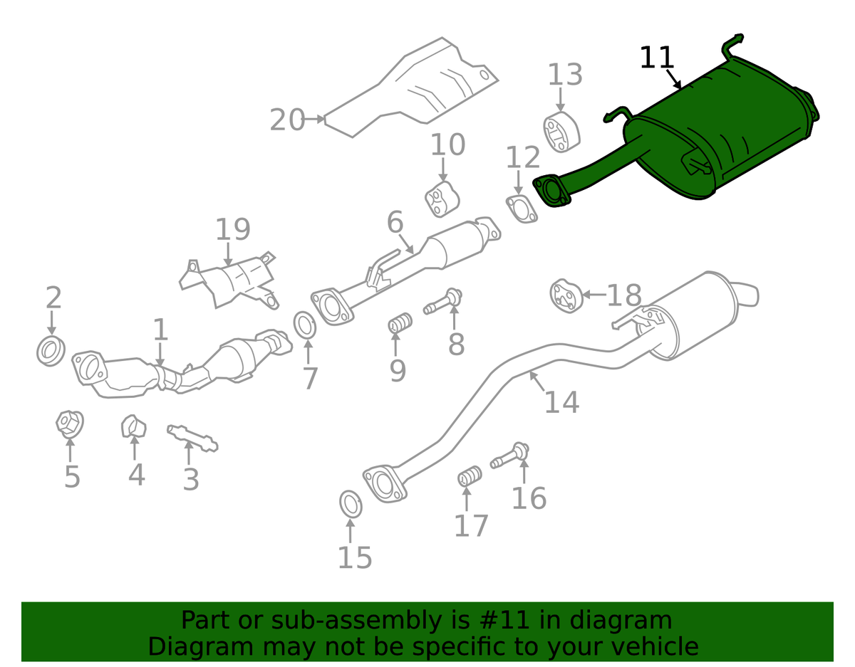 Muffler - Nissan (20100-3LM0A)