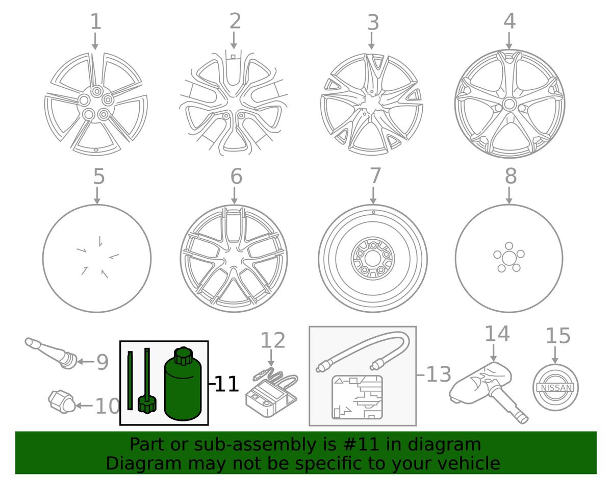 Tire Repair Kit - Nissan (99790-5SK5D)