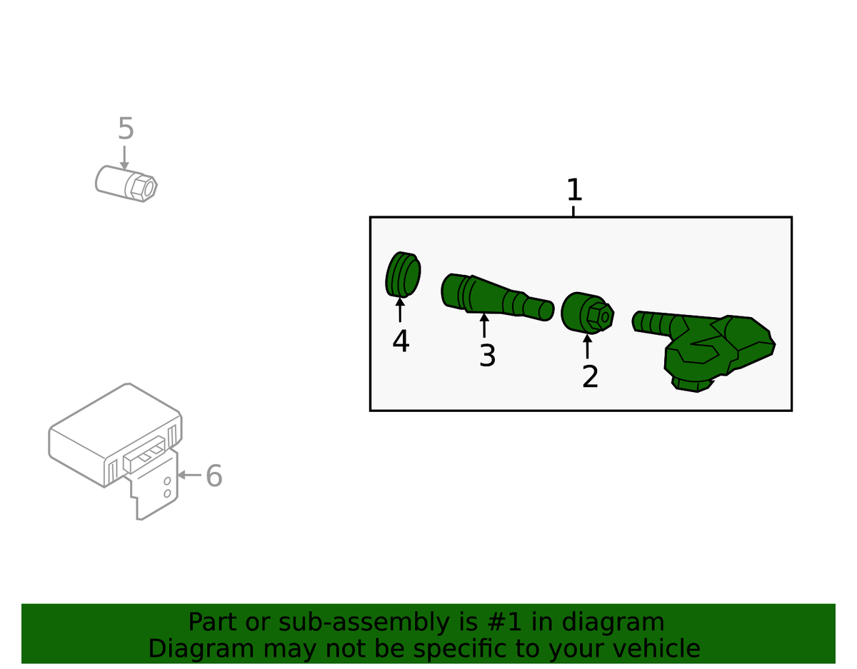 Nissan Genuine OEM TPMS Tire Pressure Sensor 40700-5UV0A