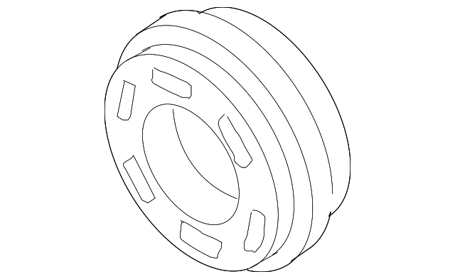 Nissan Genuine OEM Crankshaft Pulley (Engine Harmonic Balancer) - 12303-3TA1A For Nissan Altima 2.5L, Frontier & Rogue