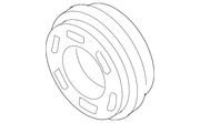 Nissan Genuine OEM Crankshaft Pulley (Engine Harmonic Balancer) - 12303-3TA1A For Nissan Altima 2.5L, Frontier & Rogue