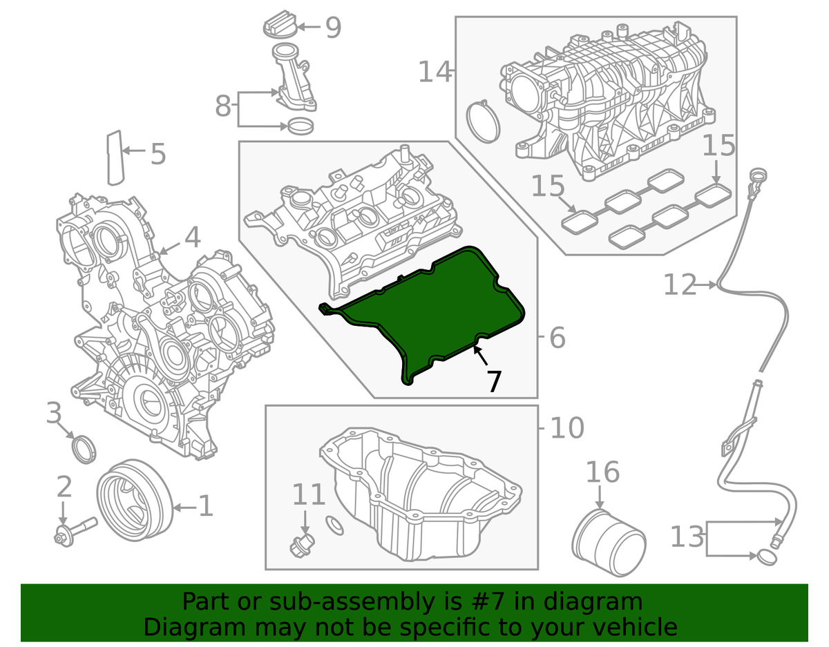 Valve Cover Gasket - Nissan (13270-7JA9E)
