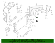 Engine Coolant Reservoir Hose Clamp (21750-6CB0A)