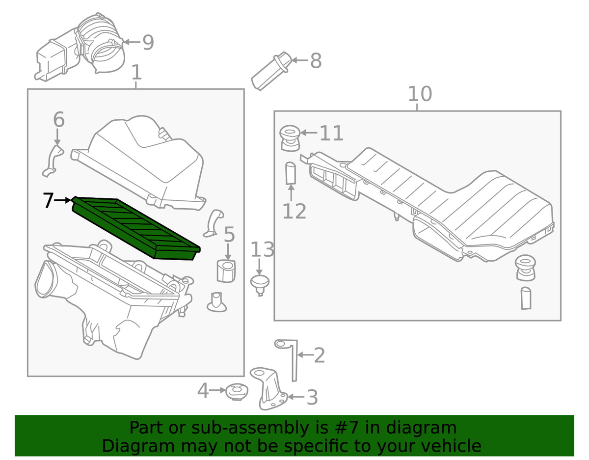 Genuine Nissan OEM Engine Air Filter 16546-0Z000 – Factory Air Cleaner Element